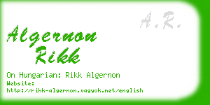 algernon rikk business card